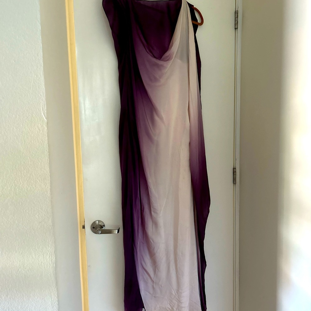 Silk degrade weeding gown designer handmade